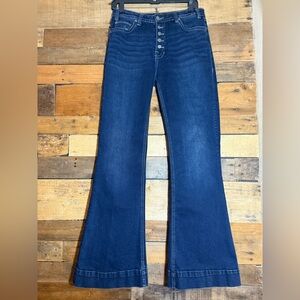 Rock&Roll Denim BUTTON FLY HIGH RISE TROUSERS size 29x32